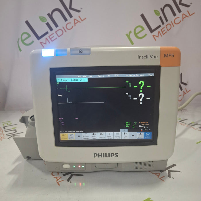 Philips Intellivue MP5 - ECG, Fast SpO2, NIBP, Press, Temp Patient Monitor