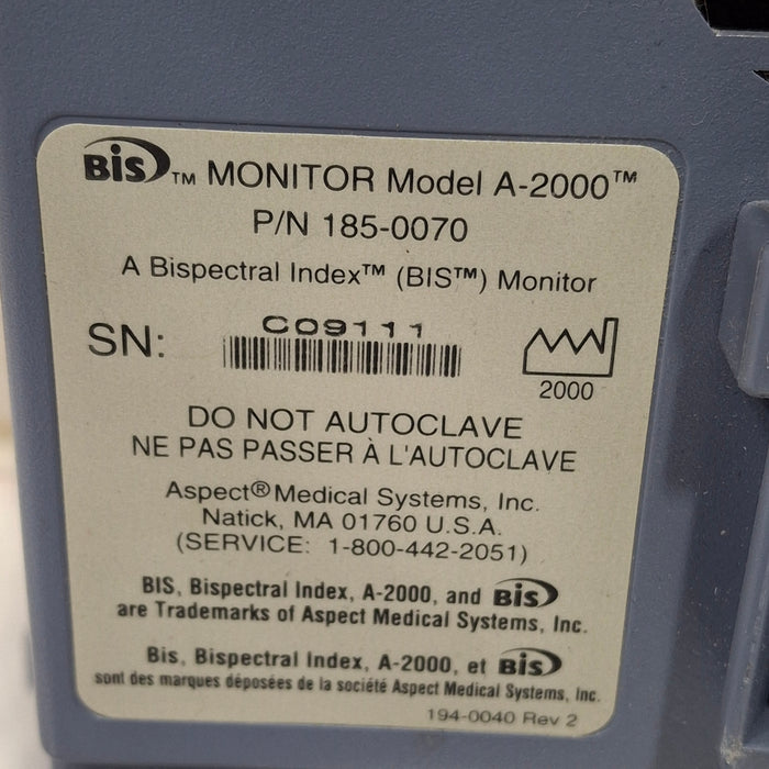Aspect Medical Systems A-2000 Bispectral Index Monitor