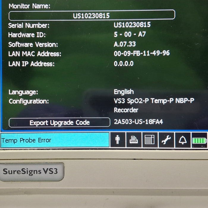 Philips Suresigns VS3 Vital Signs Monitor