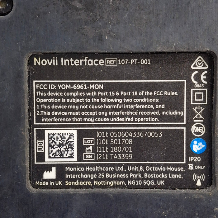 Monica Healthcare Limited 107-PT-001 Fetal Monitor
