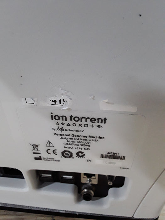 Ion Torrent 508-U001 Personal Genome Machine DNA Sequencer