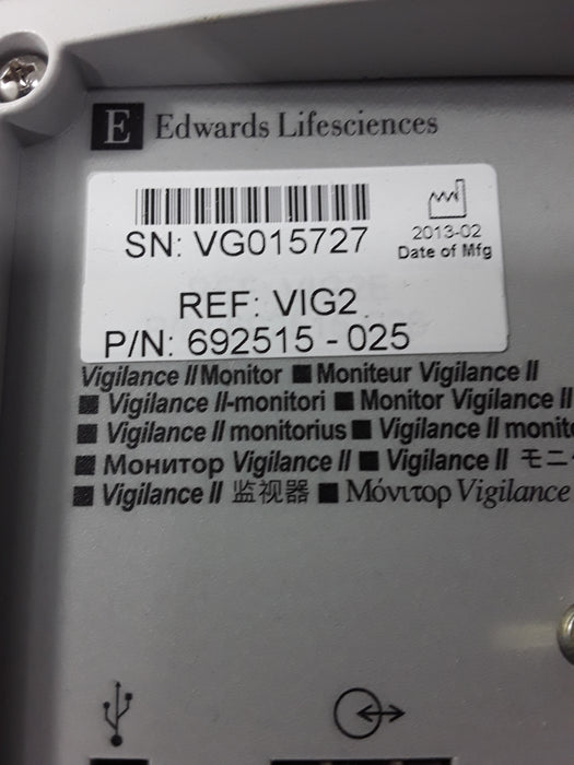 Edwards Lifesciences Vigilance II Patient Monitor