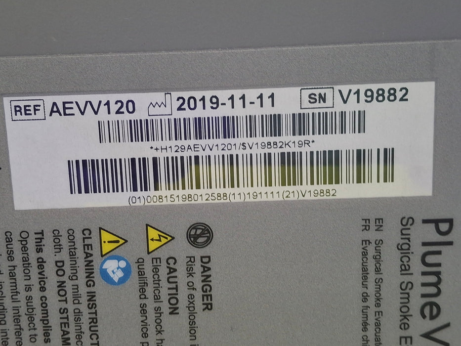 Zimmer PlumeVac AEVV120 Surgical Smoke Evacuator