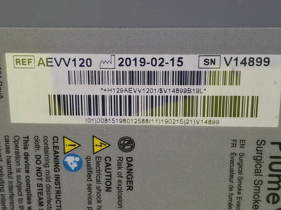 Zimmer PlumeVac AEVV120 Surgical Smoke Evacuator