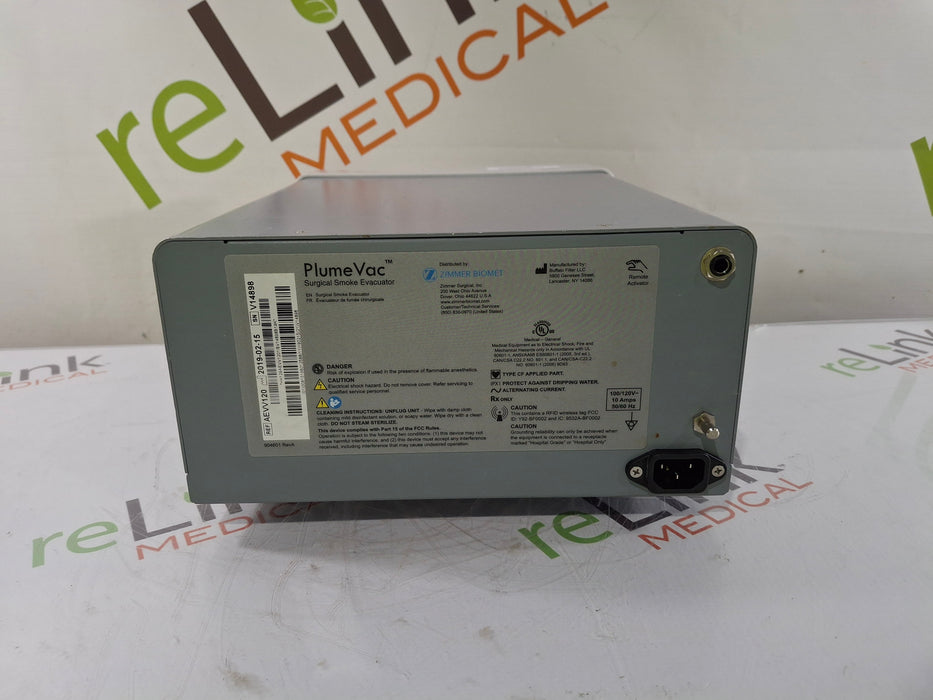 Zimmer PlumeVac AEVV120 Surgical Smoke Evacuator