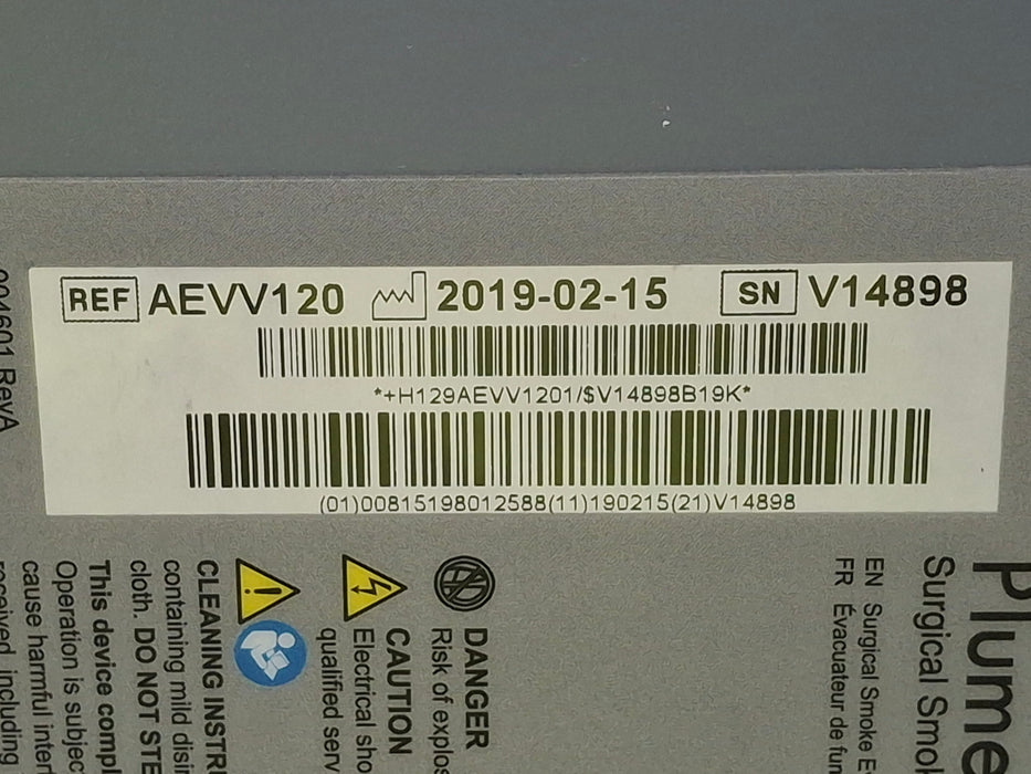 Zimmer PlumeVac AEVV120 Surgical Smoke Evacuator