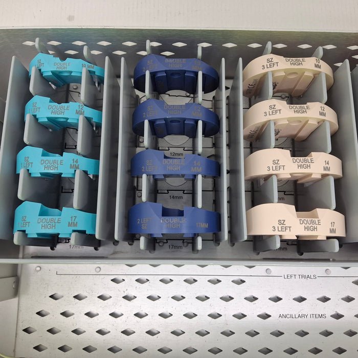 Wright Surgical KS00-1017 Double High Left Tibial Insert Trials SZ 1-5, 10-17mm