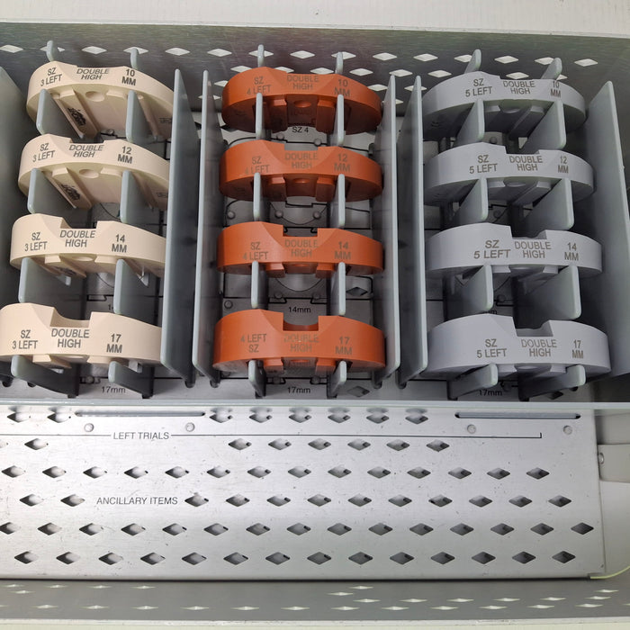 Wright Surgical KS00-1017 Double High Left Tibial Insert Trials SZ 1-5, 10-17mm