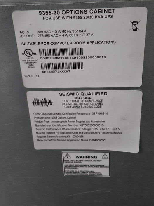 Eaton Corporation 9355 UPS