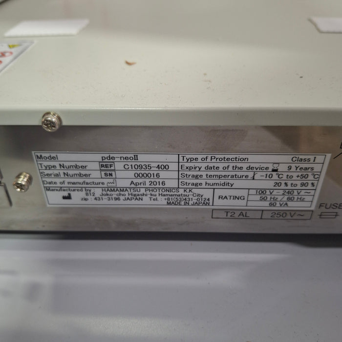 Hamamatsu Corp PDE-NEO II Camera System