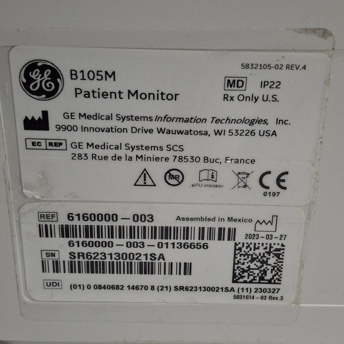 GE Healthcare B105M Patient Monitor