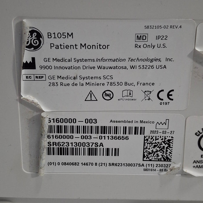 GE Healthcare B105M Patient Monitor