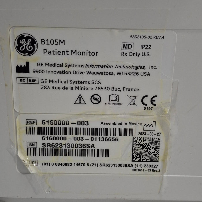 GE Healthcare B105M Patient Monitor