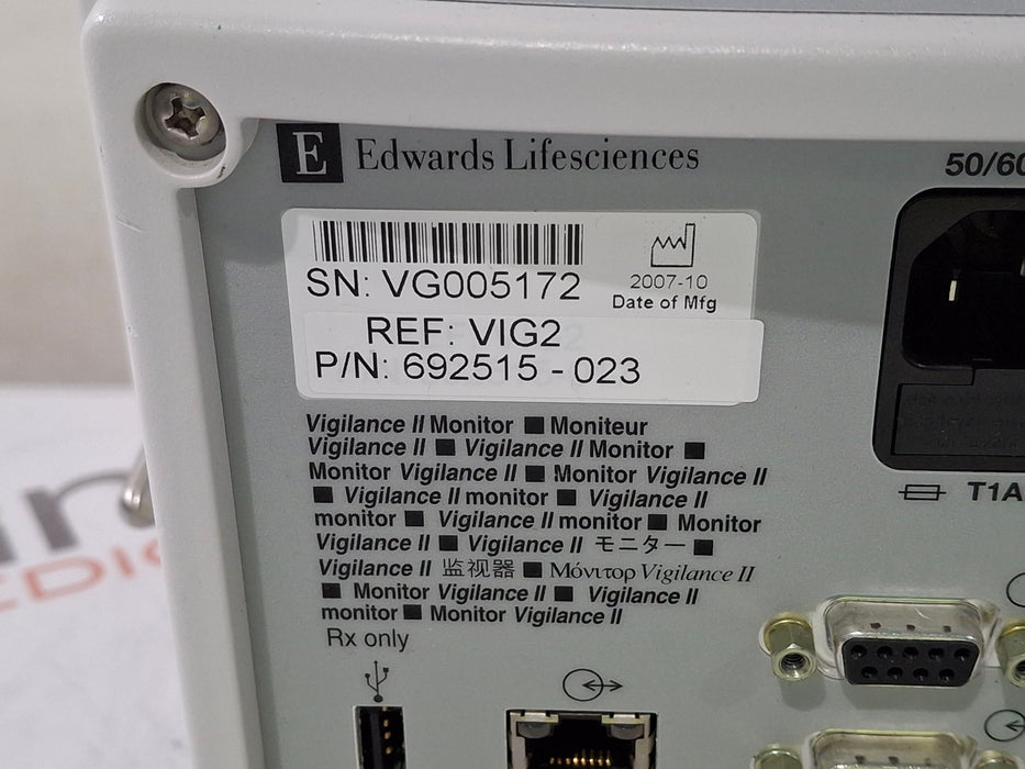Edwards Lifesciences Vigilance II Patient Monitor