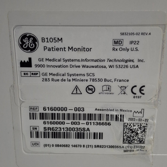 GE Healthcare B105M Patient Monitor