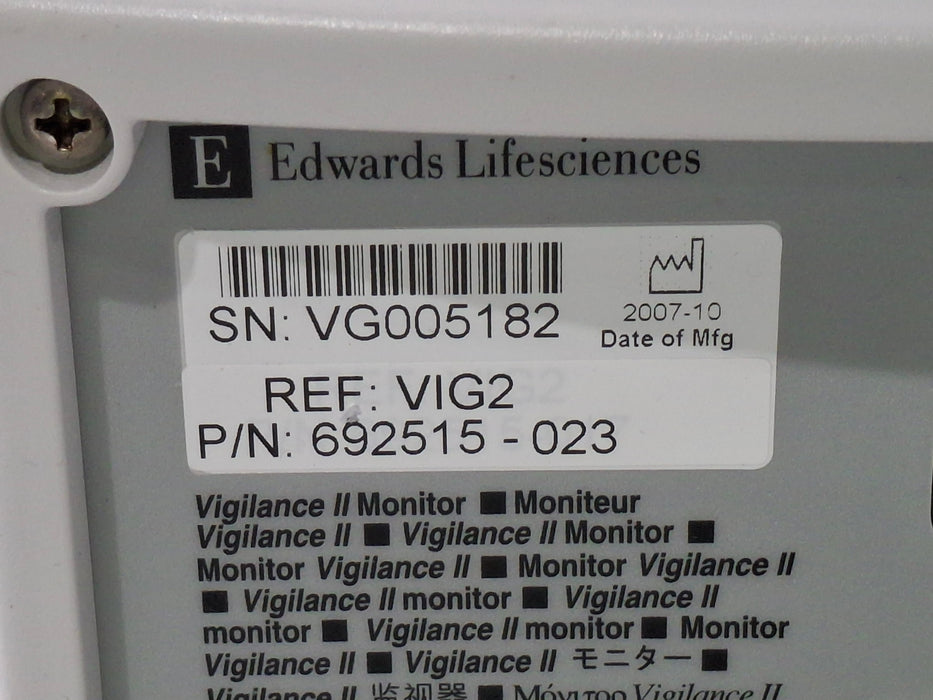Edwards Lifesciences Vigilance II Patient Monitor