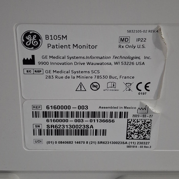 GE Healthcare B105M Patient Monitor