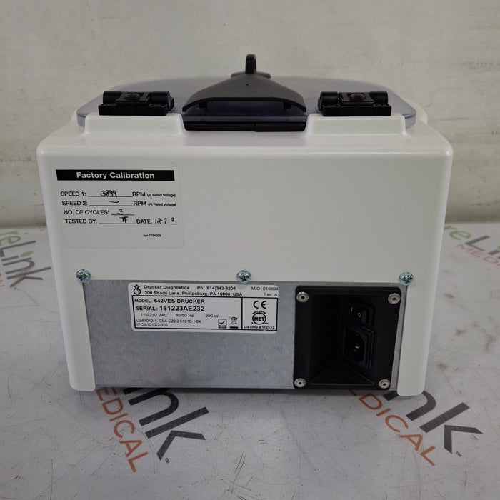 Drucker Diagnostics 642VES Drucker Centrifuge