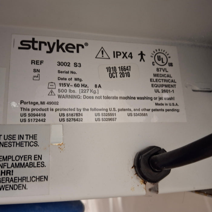 Stryker Secure III 3002 Hospital Bed