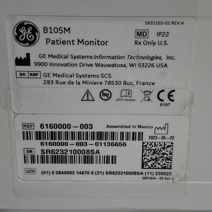 GE Healthcare B105M Patient Monitor