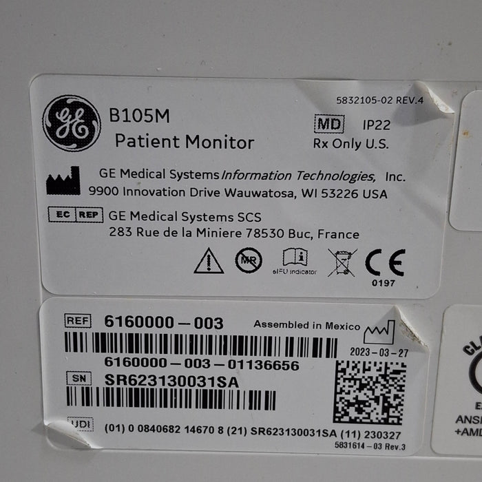 GE Healthcare B105M Patient Monitor