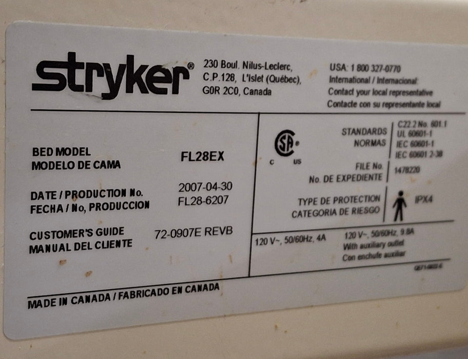 Stryker FL28EX Electric Bed GoBed II