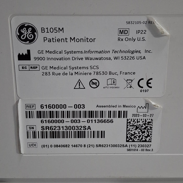 GE Healthcare B105M Patient Monitor