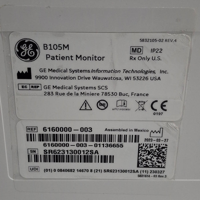 GE Healthcare B105M Patient Monitor