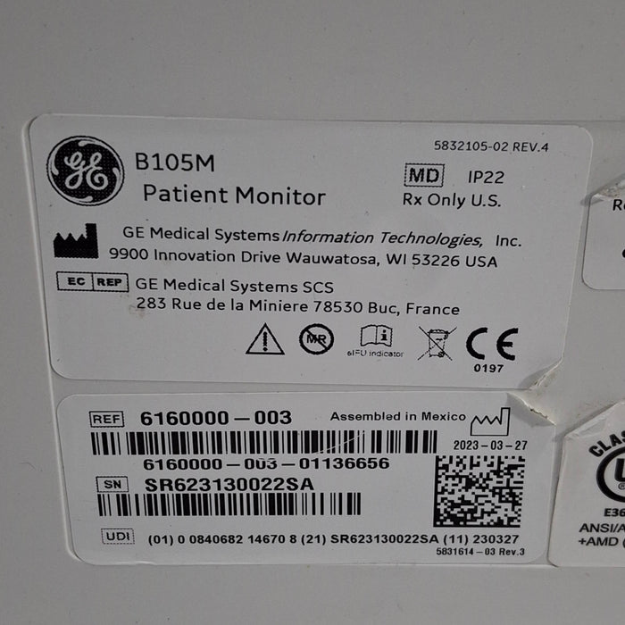 GE Healthcare B105M Patient Monitor