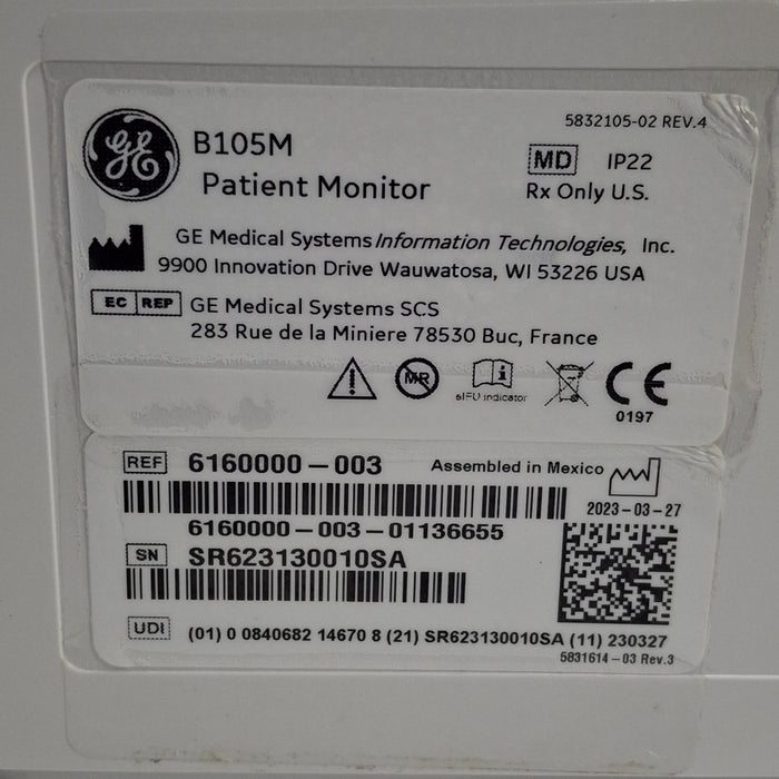 GE Healthcare B105M Patient Monitor
