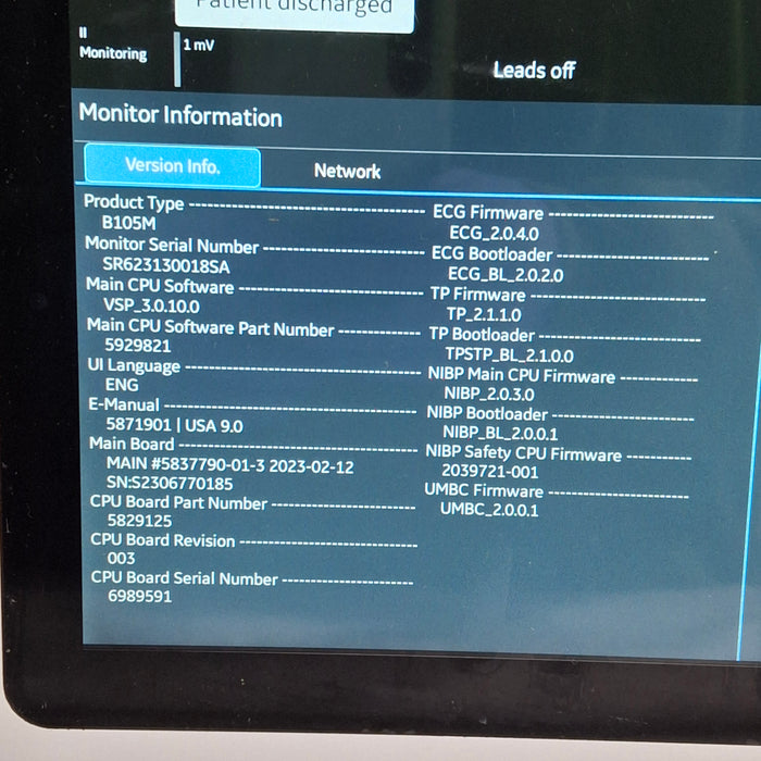 GE Healthcare B105M Patient Monitor