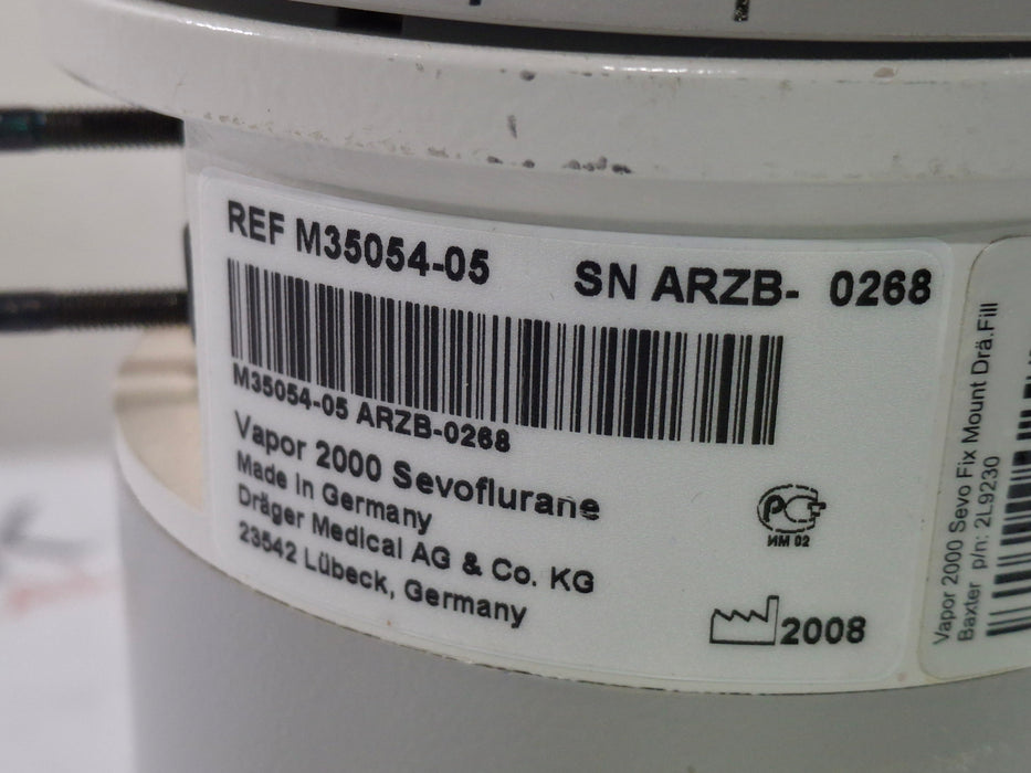 Draeger Medical Vapor 2000 Sevoflurane Vaporizer