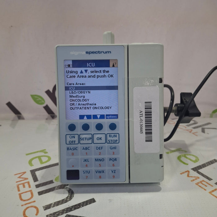Baxter Sigma Spectrum 6.05.14 with B/G Battery Infusion Pump