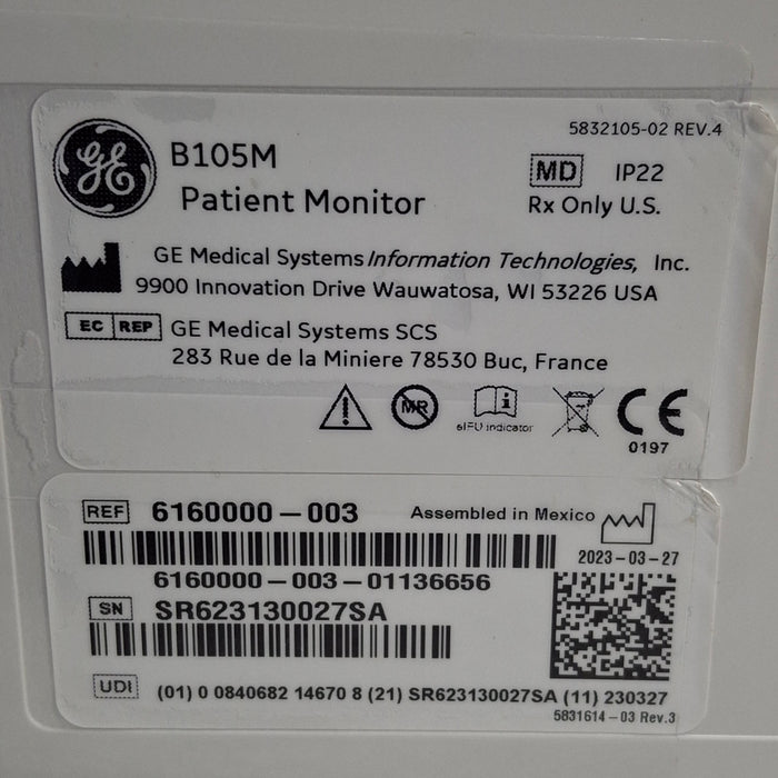 GE Healthcare B105M Patient Monitor