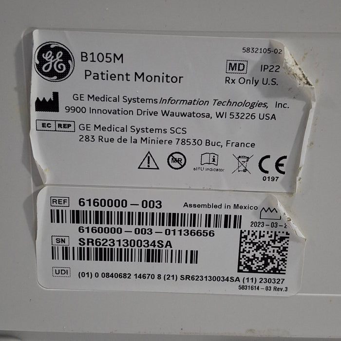 GE Healthcare B105M Patient Monitor