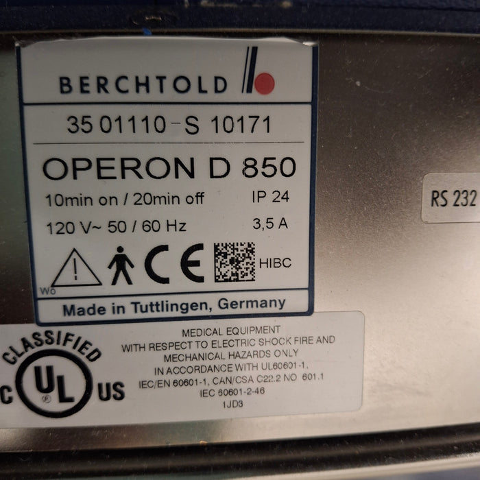 Berchtold Operon D 850 Surgical Table