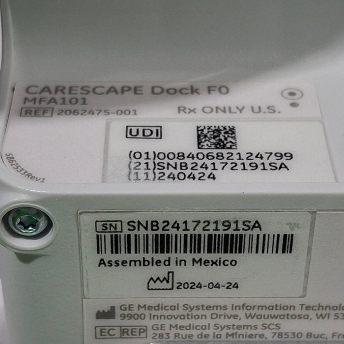 GE Healthcare Carescape FO Dock