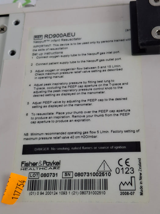 Fisher & Paykel Neopuff Infant T-Piece Resuscitator