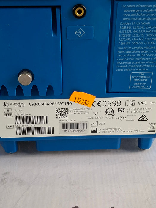 GE Healthcare Carescape VC150 Vital Signs Monitor