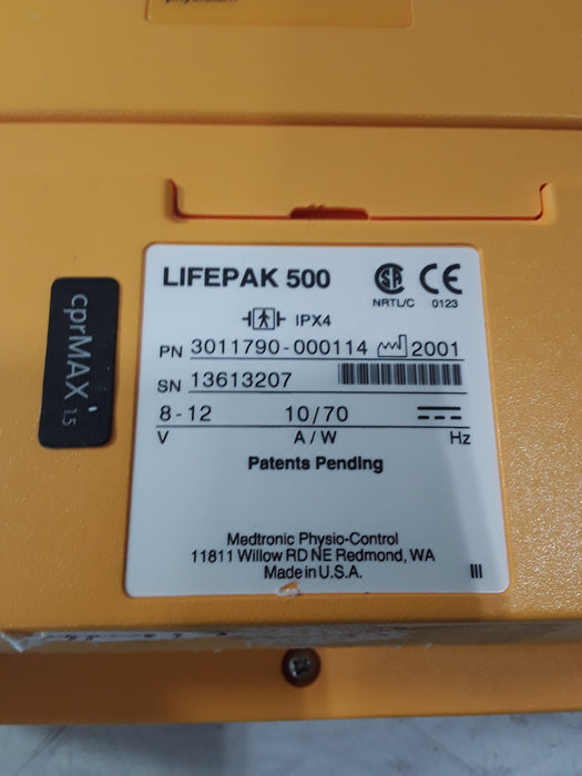 Medtronic Physio Control LifePak 500 AED