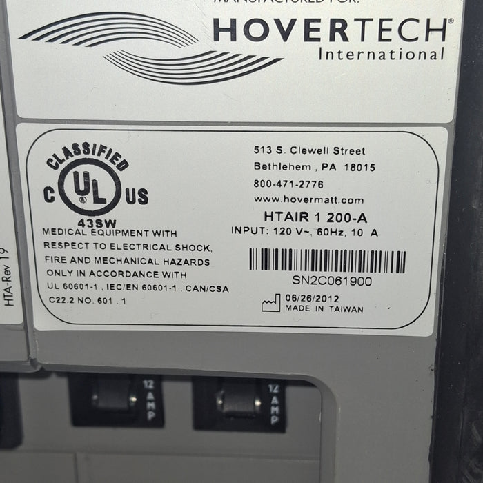 Hovertech International HTAIR1200 Patient Transfer System Pump