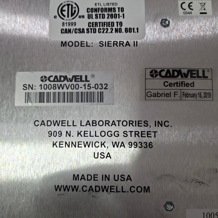 Cadwell Laboratories Inc. Sierra II Wave Console
