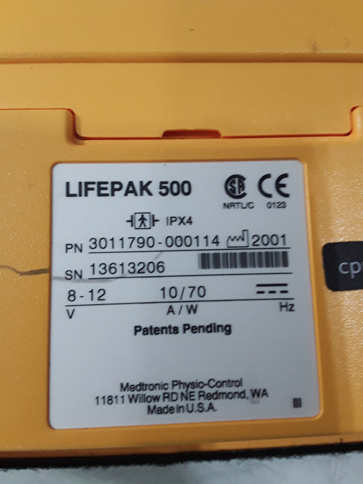 Medtronic Physio Control LifePak 500 AED