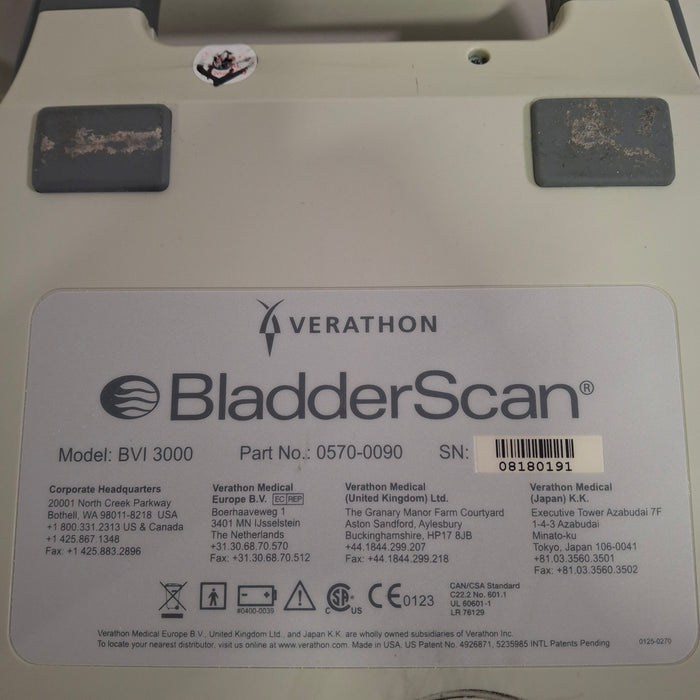 Verathon Medical, Inc BladderScan BVI 3000 Bladder Scanner