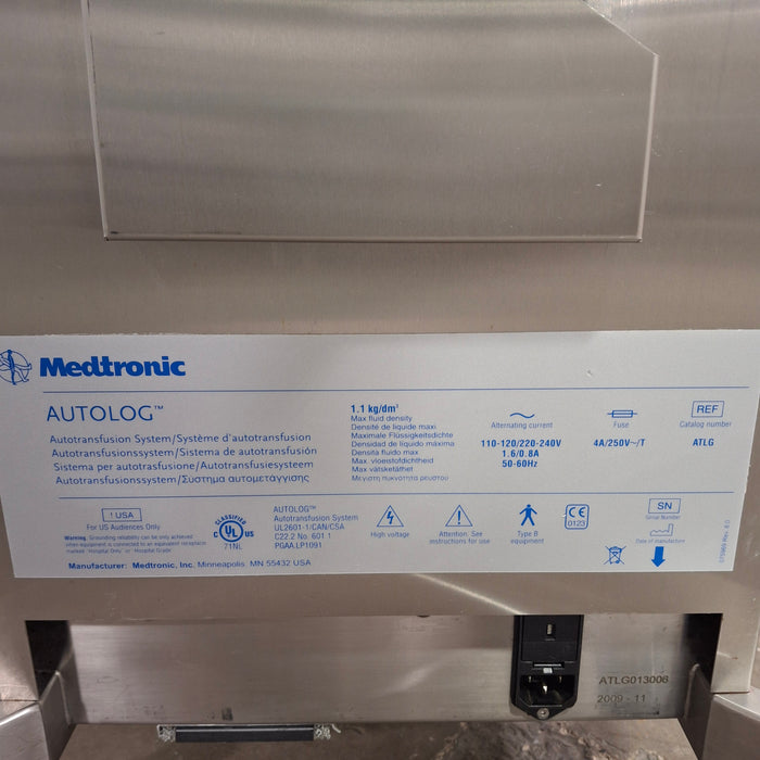 Medtronic AutoLog Autotransfusion System