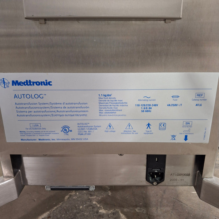 Medtronic AutoLog Autotransfusion System