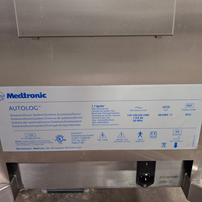 Medtronic AutoLog Autotransfusion System