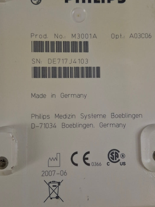 Philips M3001A-A03C06 Masimo SpO2, NIBP, ECG, Temp, IBP MMS Module
