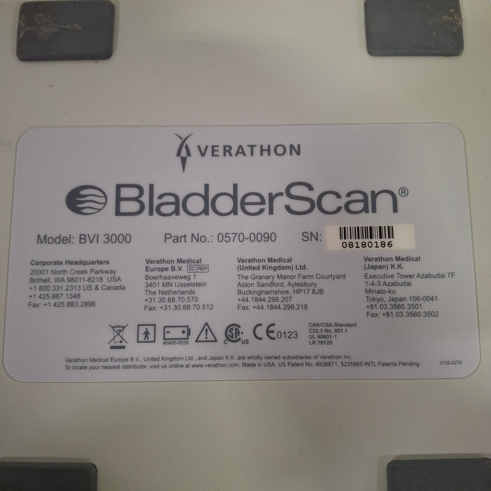 Verathon Medical, Inc BladderScan BVI 3000 Bladder Scanner