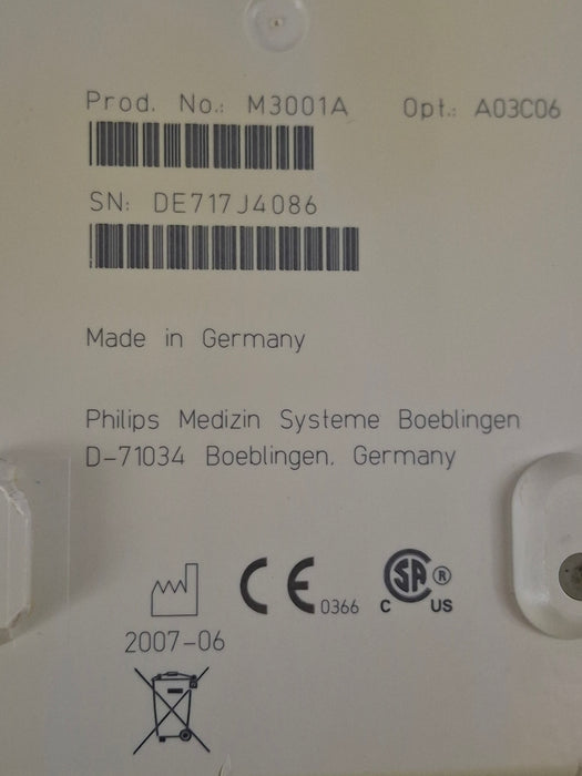 Philips M3001A-A03C06 Masimo SpO2, NIBP, ECG, Temp, IBP MMS Module